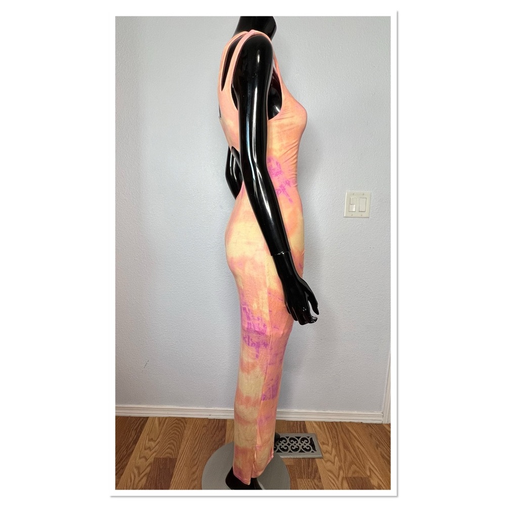 Free People Cherise Midi Dress in Melon Sz XS Viscose & Elastane - Picture 7 of 11